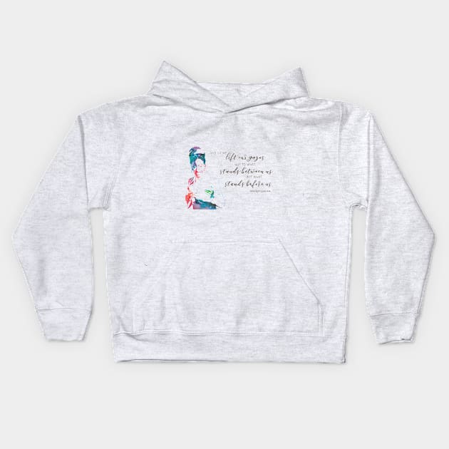 And So We Lift Our Gazes Kids Hoodie by The Paintbox Letters